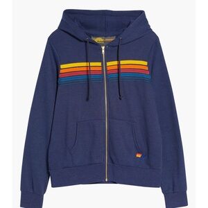 Aviator Nation 5-Stripe Zip Hoodie